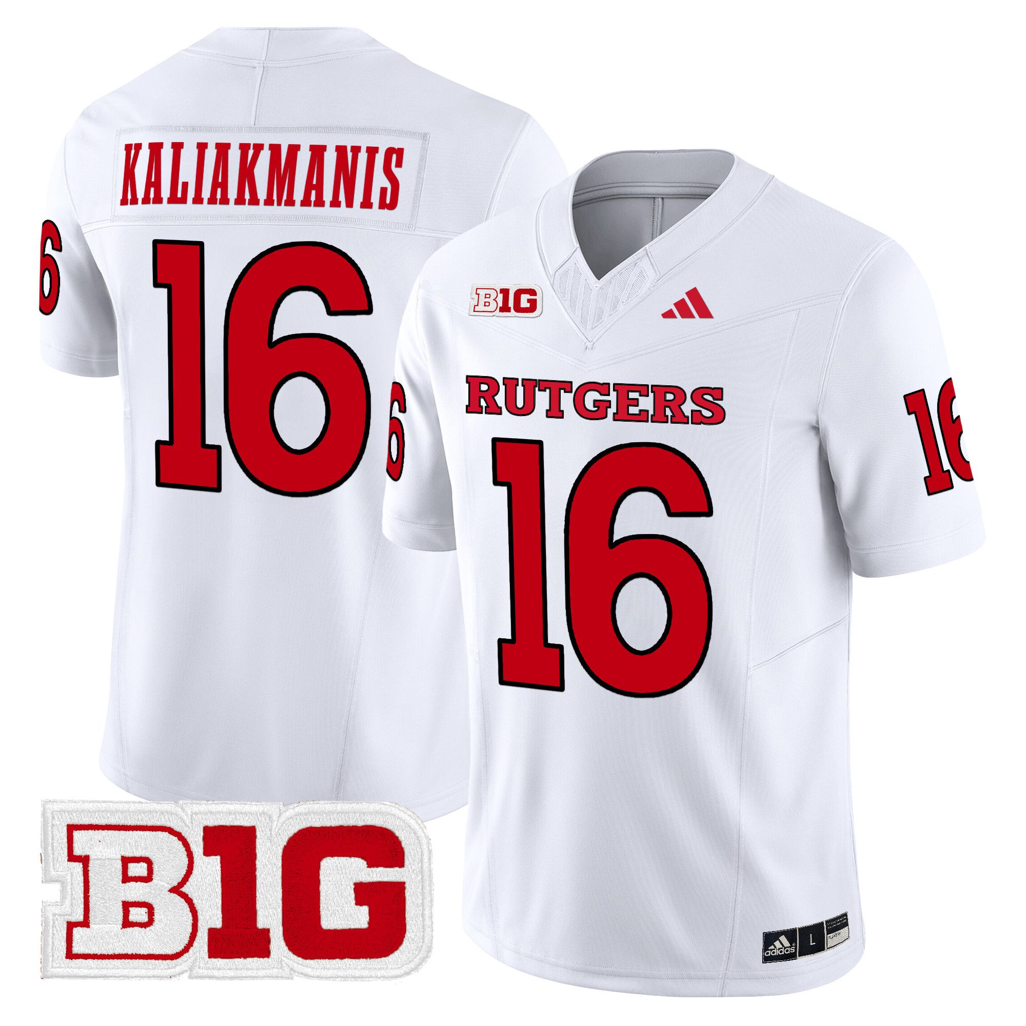 Men Rutgers Scarlet Knights #16 Kaliakmanis White 2024 Vapor Limited NCAA Jersey->ncaa teams->NCAA Jersey